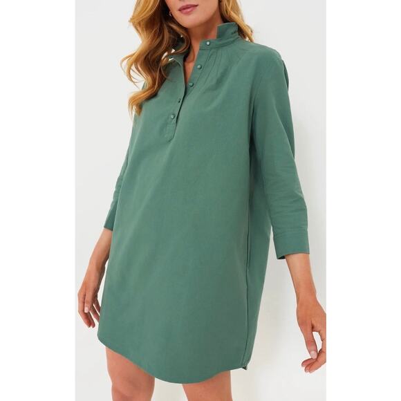 Tuckernuck’s Pomander Place Polly Dress Collared Boxy Fit Green Size Large - Picture 3 of 13